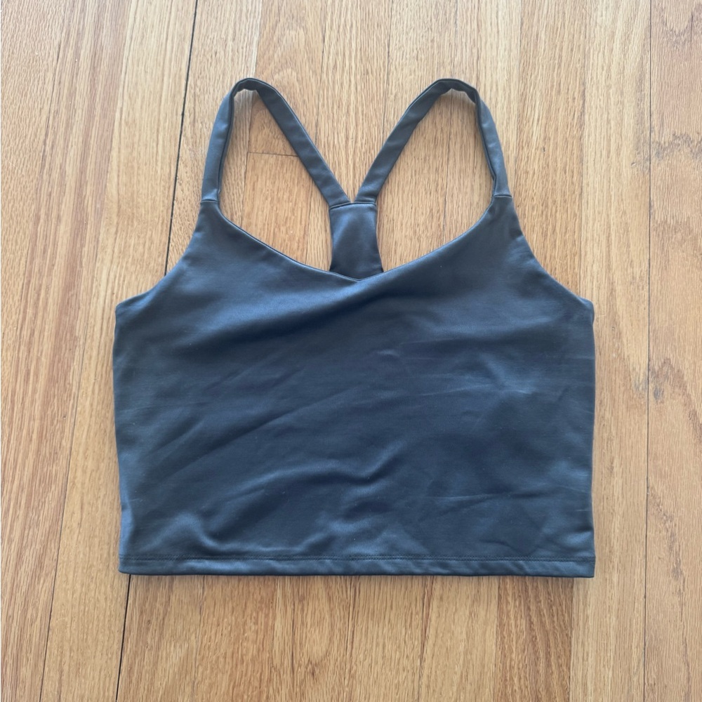 Abercrombie Dark Gray Strappy Crop Top
